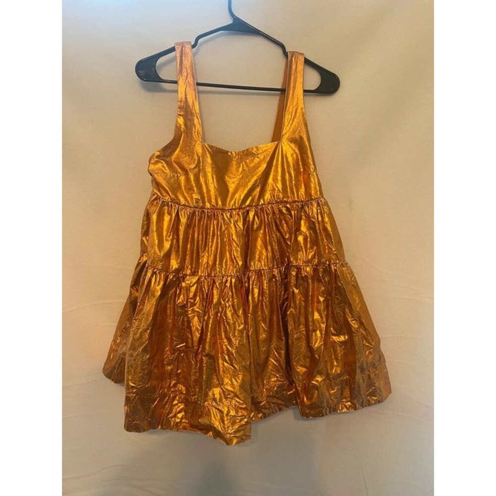 Urban Outfitters Women's Gold and Orange Dress